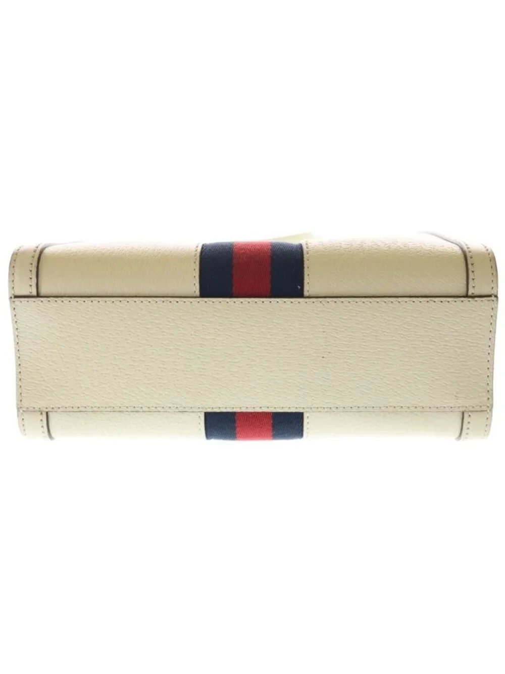 Gucci Ophidia GG Sherry Line Leather 2-Way Shoulder Bag White Ivory